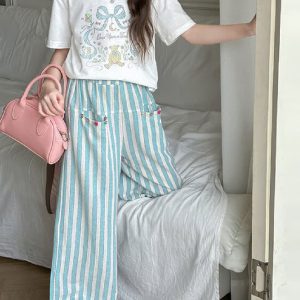 SET ÁO THUN QUẦN KẺ SỌC SIZE ĐẠI