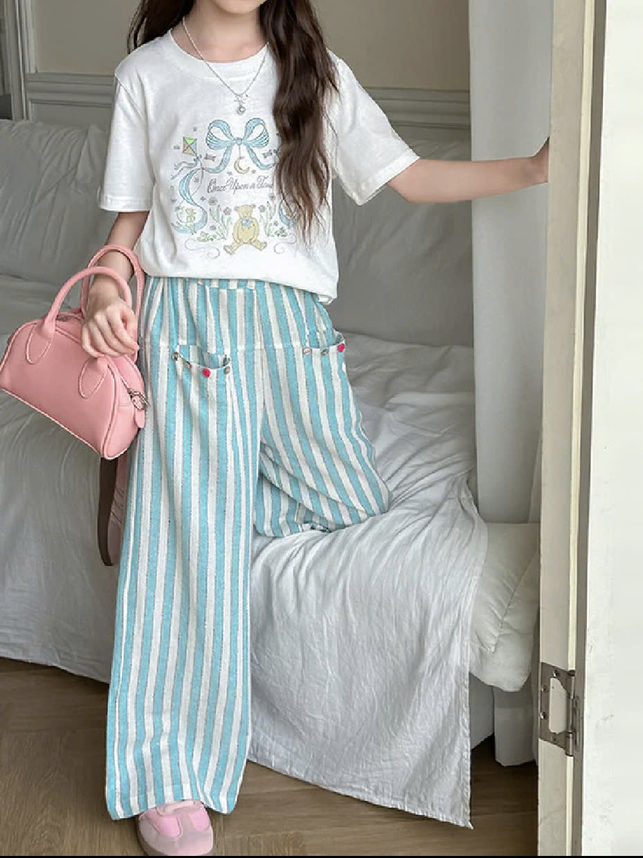 SET ÁO THUN QUẦN KẺ SỌC SIZE ĐẠI