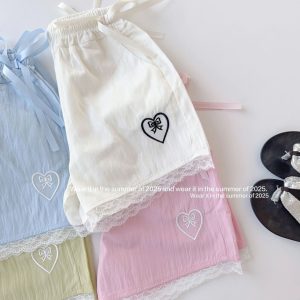 QUẦN SHORT ỐNG RỘNG PHỐI REN BG