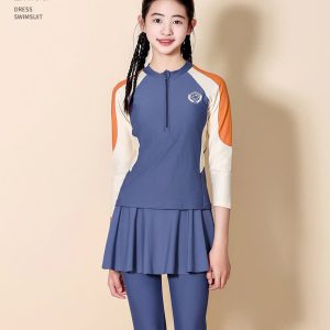 BỘ BƠI DÀI TAY CHÍNH HÃNG GUIRENNIAO CHO BÉ GÁI