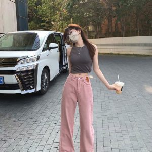 QUẦN JEAN HỒNG PASTEL