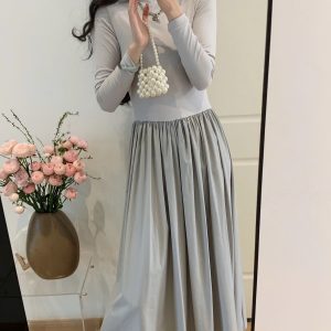 VÁY DÁNG DÀI CAO CỔ NỮ MOTIE