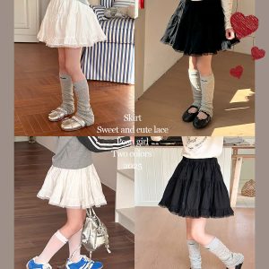 CHÂN VÁY NGẮN PHỐI REN AMBB