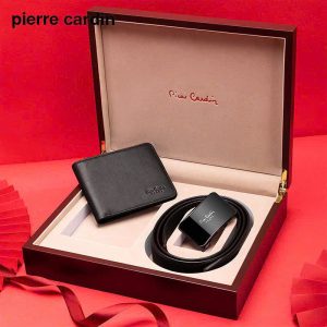 Thắt Lưng + Ví Fullbox hộp gỗ Pierre Cardin