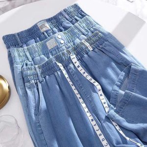 QUẦN JEAN DENIM ỐNG SUÔNG NỮ