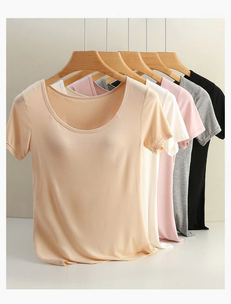 ÁO CỘC TAY NỮ KÈM BRA