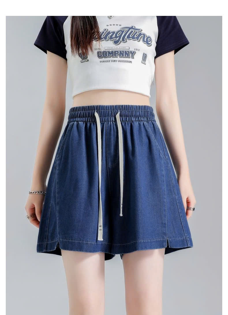 SHORT JEANS CẠP CHUN