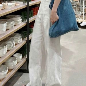 QUẦN KAKI SUÔNG ỐNG RỘNG