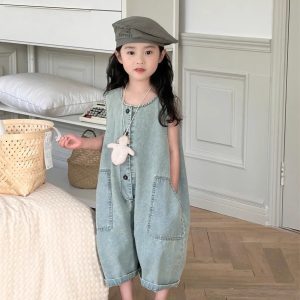 ÁO LIỀN QUẦN DENIM BÉ GÁI