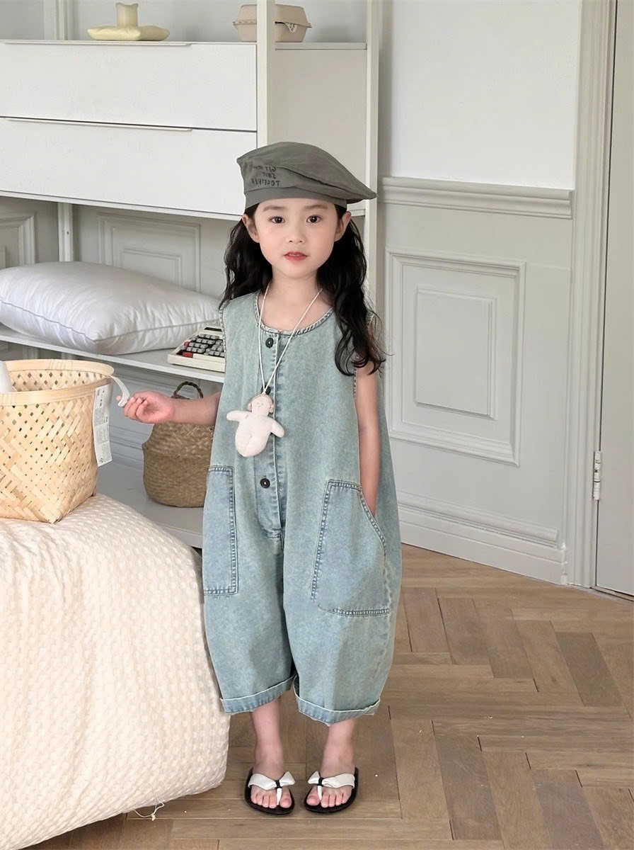 ÁO LIỀN QUẦN DENIM BÉ GÁI