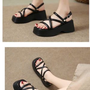 SANDAL QUAI MẢNH CAO CẤP ĐỘN ĐẾ