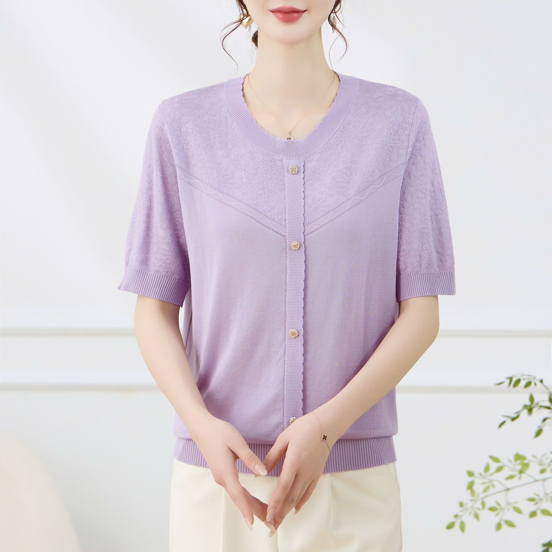 ÁO LEN DỆT KIM CỘC TAY