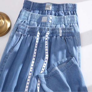 QUẦN JEAN DENIM ỐNG SUÔNG NỮ