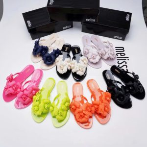 DÉP XỎ NGÓN MELISSA NƠ HOA TRÀ