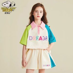 BỘ SNOOPY CỔ POLO CHO BÉ GÁI