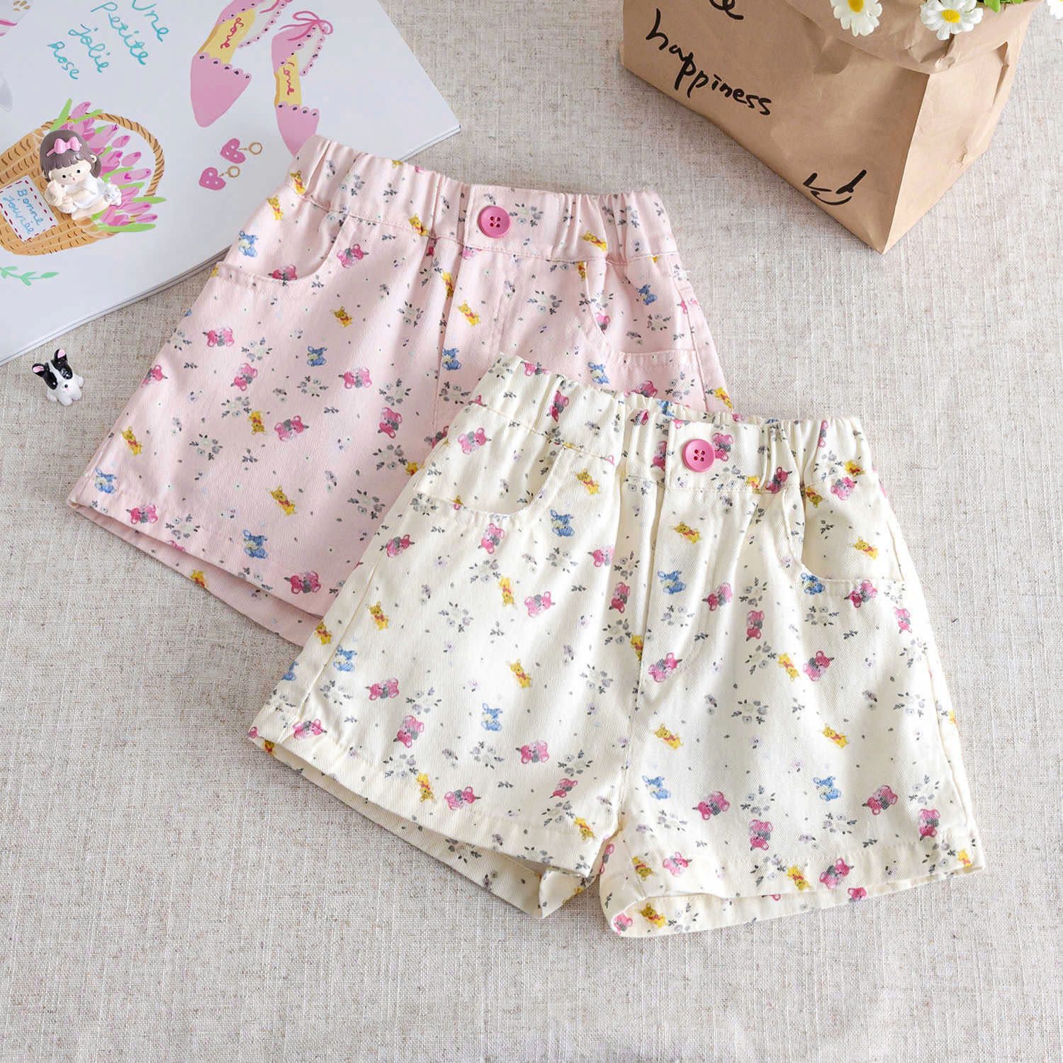 QUẦN SHORT HOA TIẾT CHO BÉ GÁI