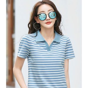 ÁO POLO KẺ CỘC TAY SỌC NGANG