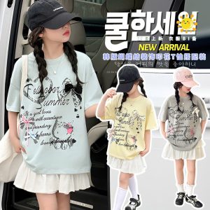 ÁO THUN CỘC TAY HELLO KITTY MIX CHÂN VÁY CHO BG