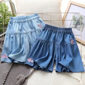 QUẦN DENIM TENCEL CHO BÉ GÁI