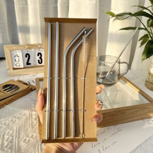 BOX 4 ỐNG HÚT INOX