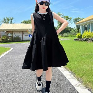 VÁY SUÔNG XOÈ SÁT NÁCH BÉ GÁI SIZE ĐẠI