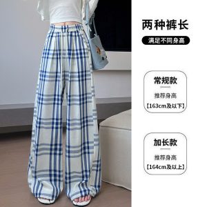 QUẦN ĐŨI ỐNG RỘNG CARO XANH