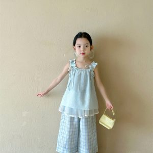 ÁO 2 DÂY BÁNH BÈO MIX QUẦN CARO