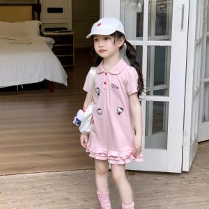 VÁY CỘC TAY HELLO KITTY CHO BÉ
