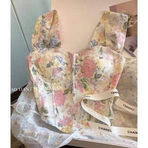 ÁO HOA DÁNG CROPTOP CHUẨN QCCC