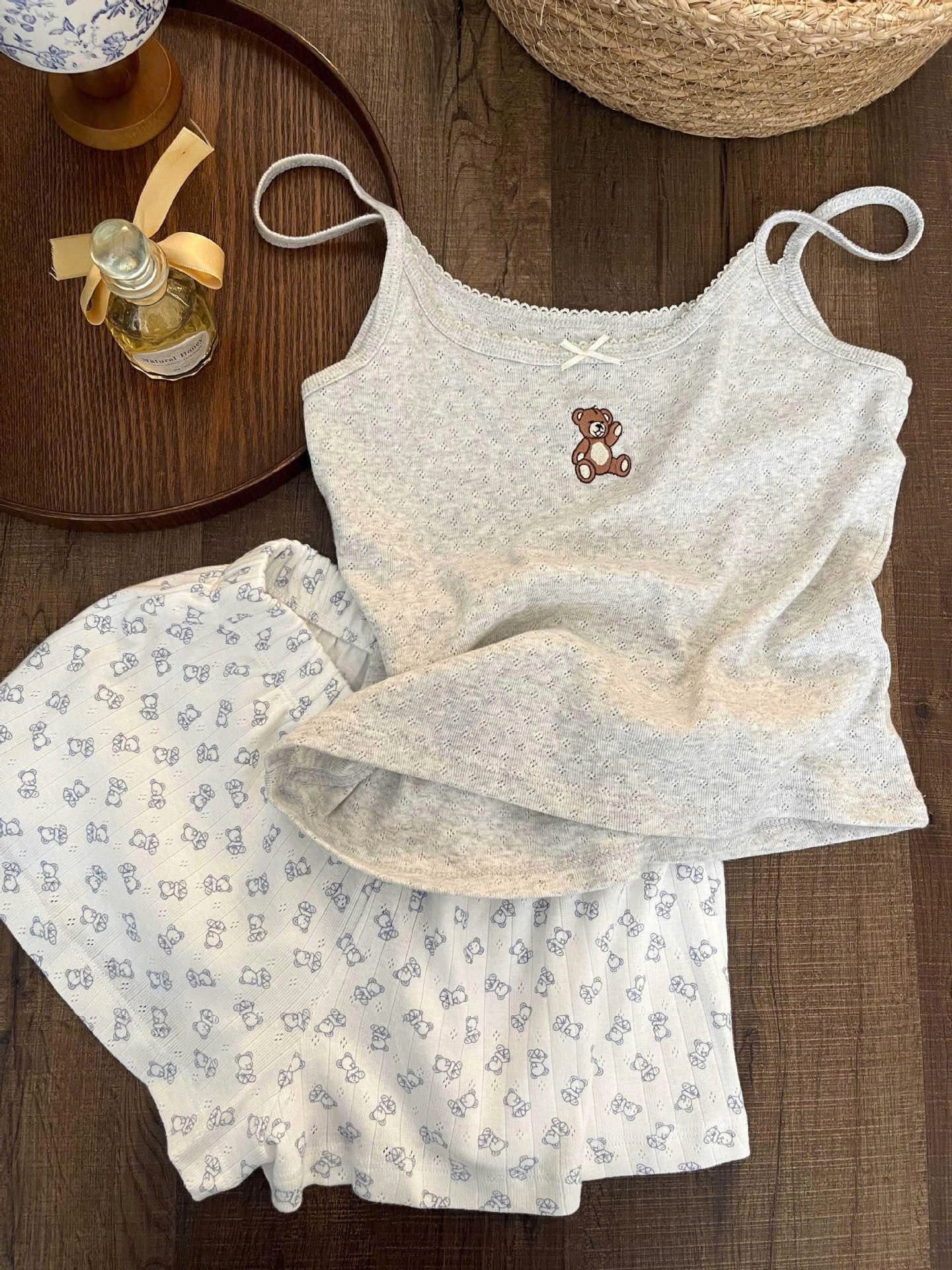 SET BỘ 2 DÂY THÊU GẤU