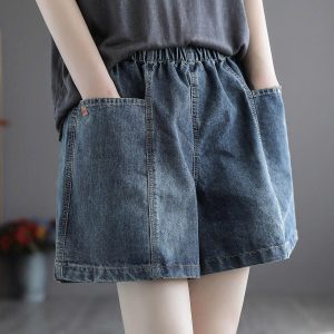 QUẦN SHORT JEANS CẠP CHUN