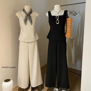 SET ÁO KIỂU THẮT LƯNG KÈM QUẦN SUÔNG WGWE