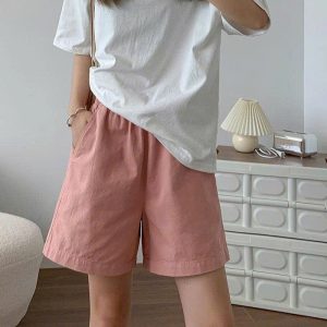 QUẦN SHORT ỐNG RỘNG CẠP CHUN NỮ