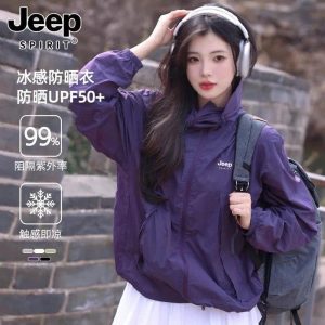 Áo khoác gió chống nắng UPF50+ Jeep 𝗰𝗵𝗼 𝗻𝗮𝗺 𝘃𝗮̀ 𝗻𝘂̛̃