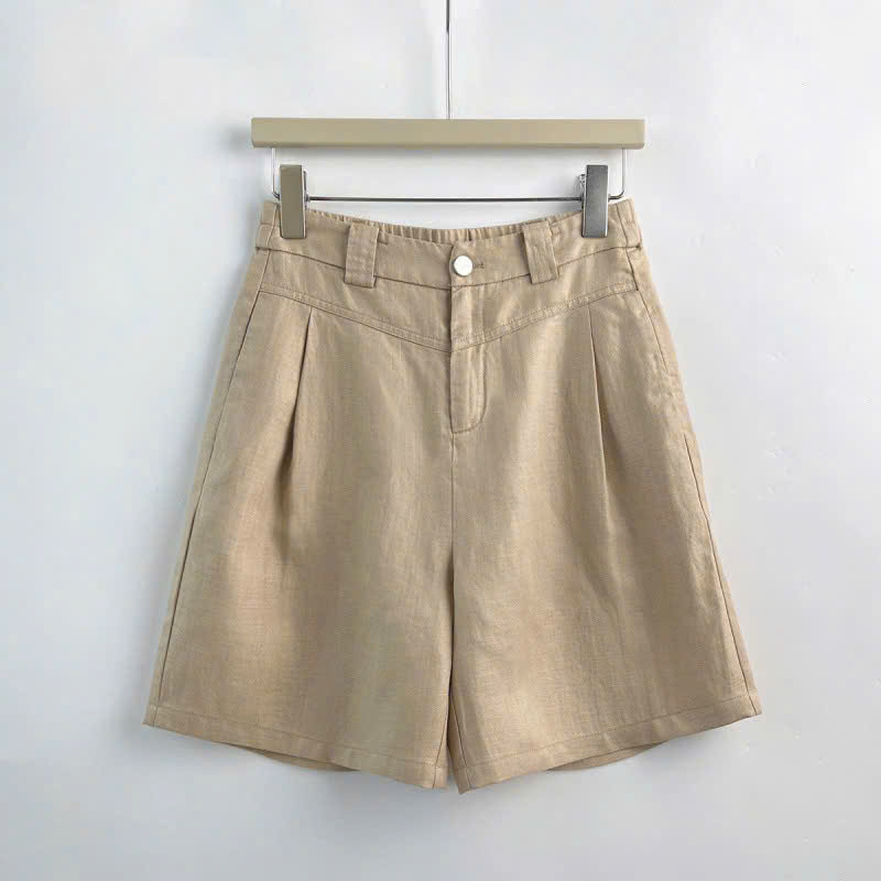 Quần short Tencel cạp cao