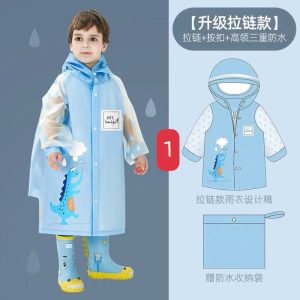 ÁO MƯA TRẺ EM KHÓA KÉO KÈM NÚT BẤM