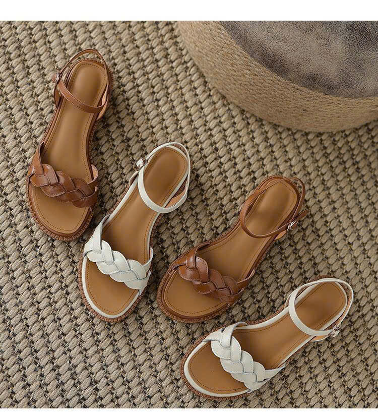 SANDAL ĐẾ THẤP QUAI TẾT