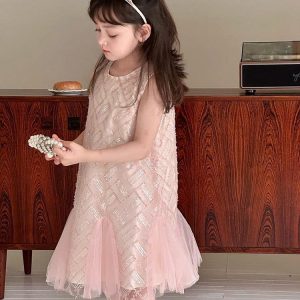 VÁY SÁT NÁCH HỒNG CHO BÉ GÁI HÃNG AMBB
