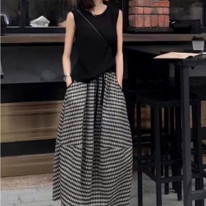 CHÂN VÁY DÀI KẺ CARO ANNA