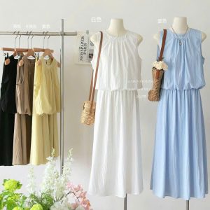 SET ÁO SÁT NÁCH MIX CHÂN VÁY DÁNG DÀI CHO NỮ