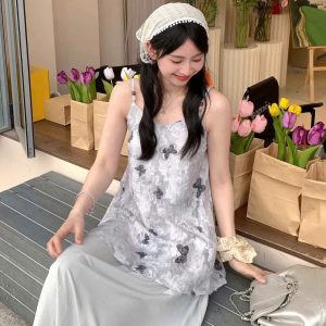 VÁY 2 DÂY HỌA TIẾT BƯỚM XINH HÃNG ANNA