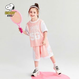 Set bộ chất thể thao thoáng khí cho bé gái nhà Snoopy