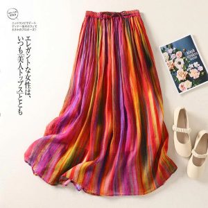 CHÂN VÁY MÀU MÈ LÊN HÌNH XINH XỈU