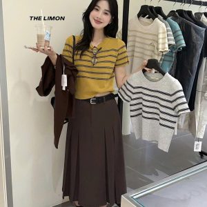 ÁO LEN DỆT PHỐI KẺ NỮ NHÀ LIMON