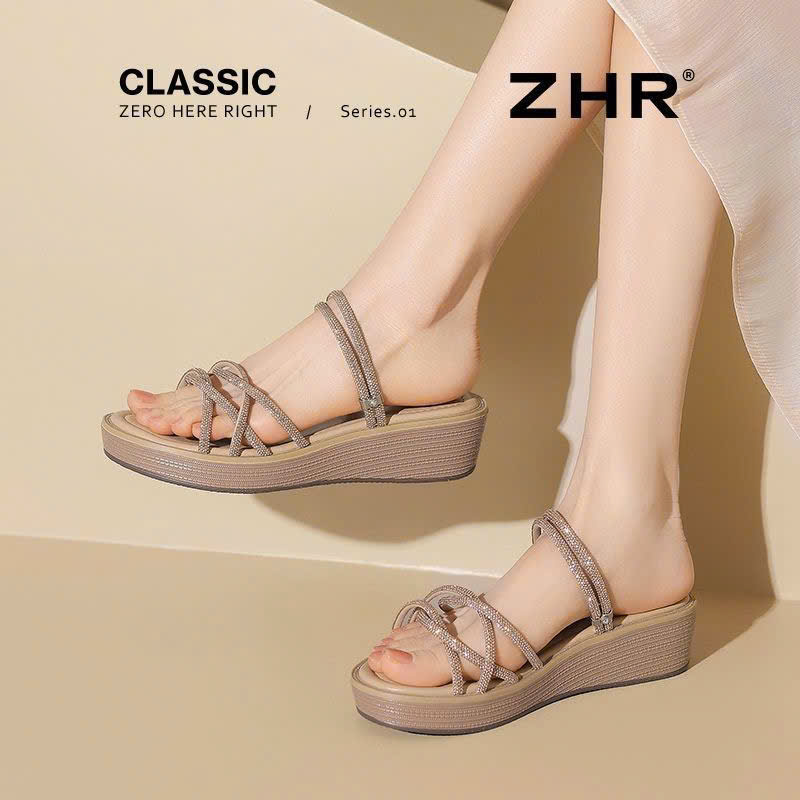 DÉP NỮ ĐẾ XUỒNG ĐÍNH ĐÁ NHÀ ZHR