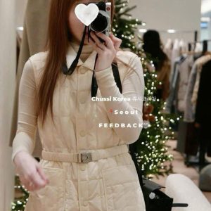 Gile phao dáng Padding kèm belt siêu sang