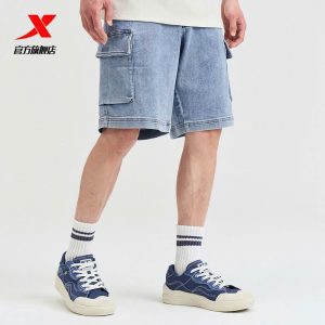 Quần short jeans xtep nam