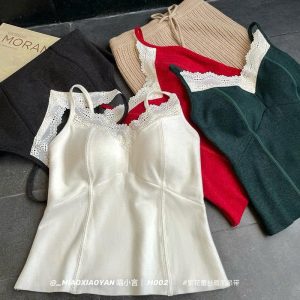 ÁO 2 DÂY PHỐI REN NỮ KÈM ĐỆM NGỰC