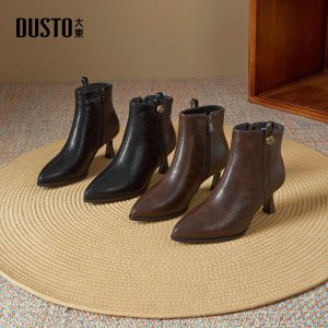 BOOT CAO GÓT KHUY HOA TRÀ DUSTO