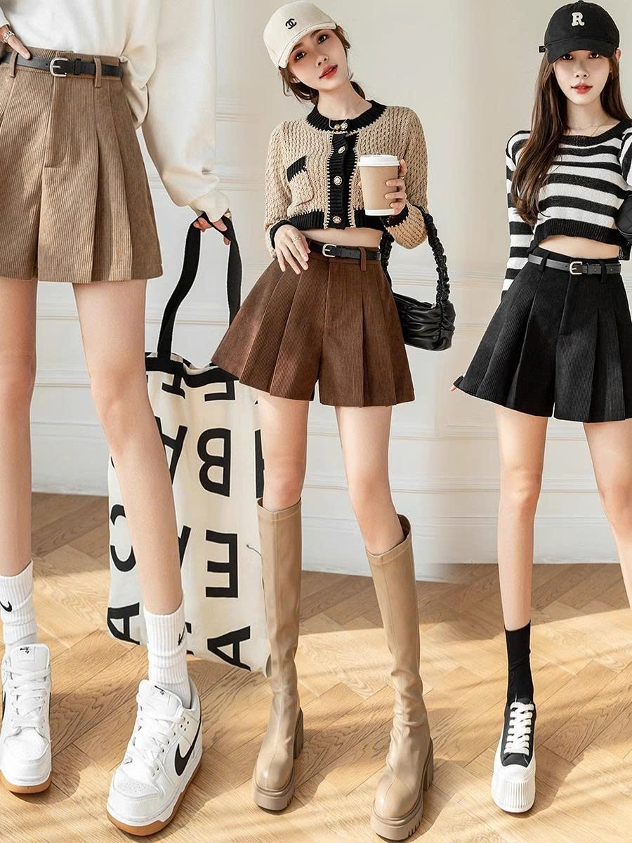 QUẦN SHORT XẾP LY GIẢ VÁY CHO NỮ